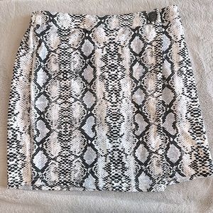 Snakeskin Wrap Mini-Skirt
